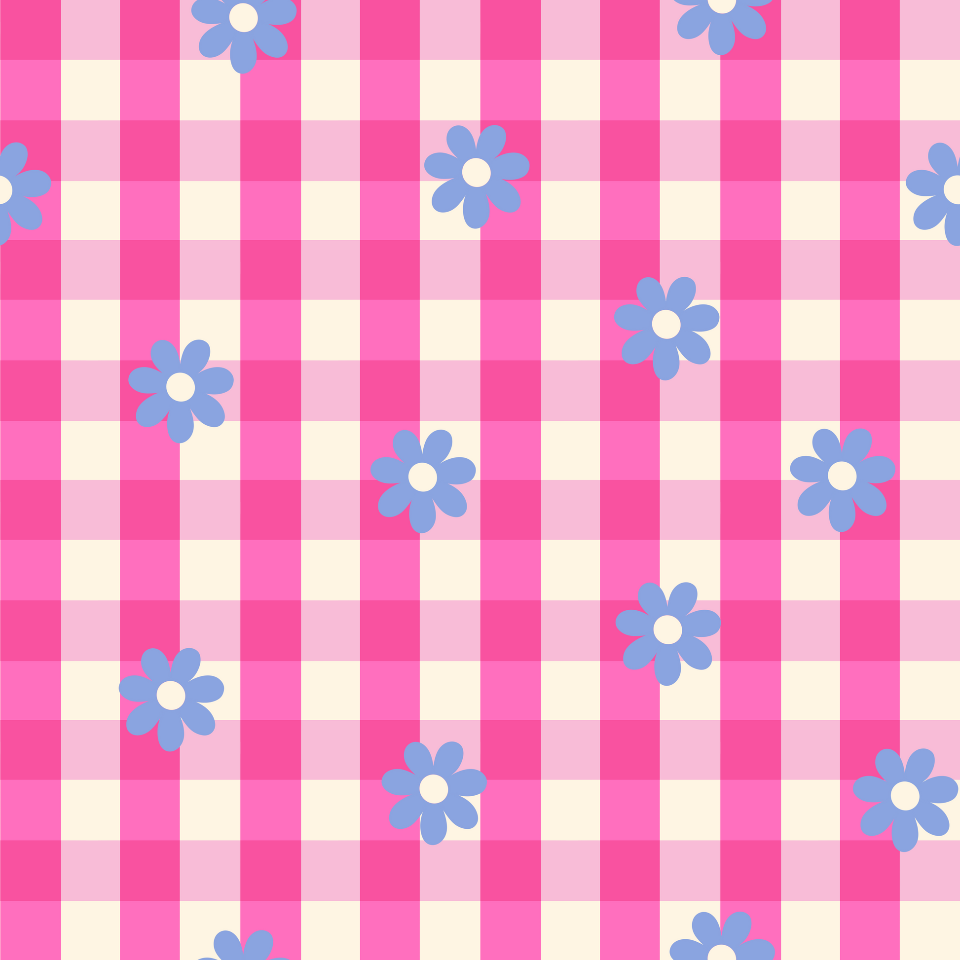 Gingham Flowers